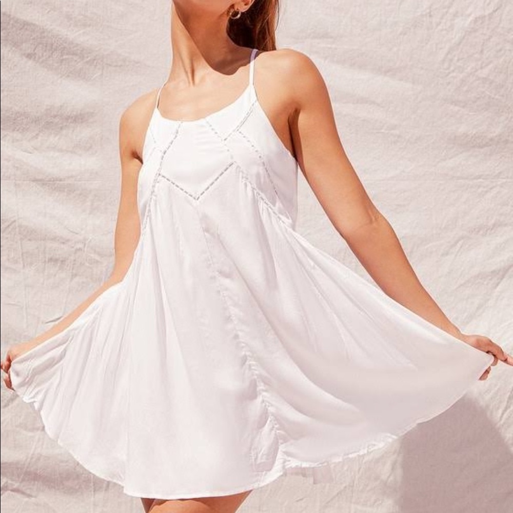 Lulu’s Easy Honey Ivory Slip Dress